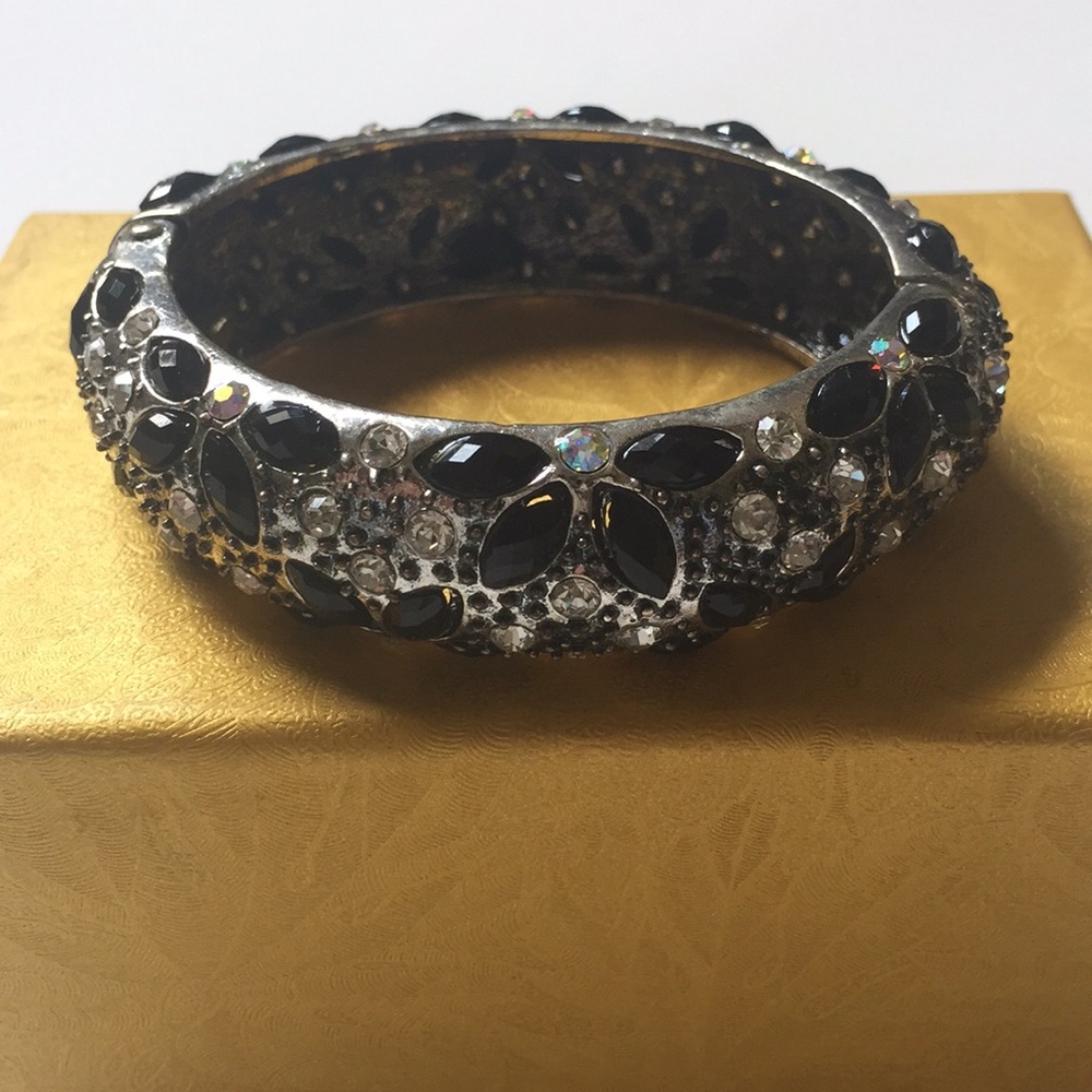 Black and silver bracelet